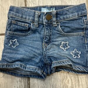 Gap Adjustable Waist Girls Star Skinny Fit Denim Shorts Size 4